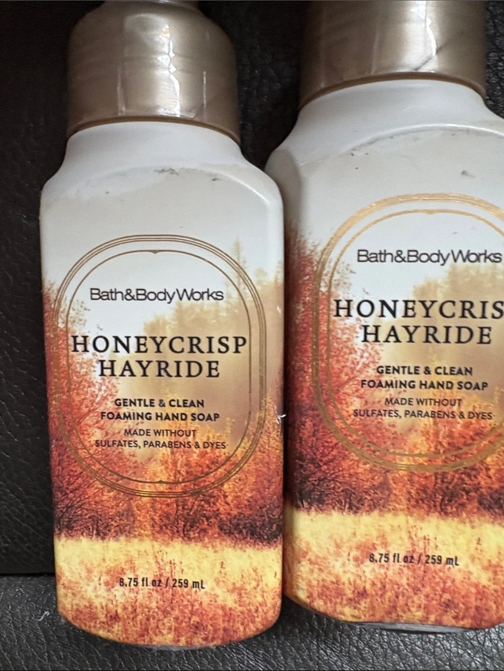 Bath and body works foam soap set in honey crisp hayride